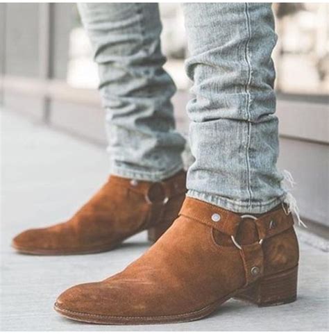 Men Tan Suede Ankle High Casual Boots, Mens Fashion | RebelsMarket