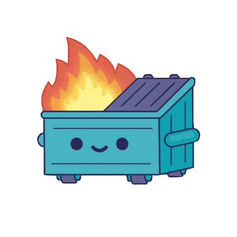 Dumpster Fire - Meme Mayhem Sticker Store