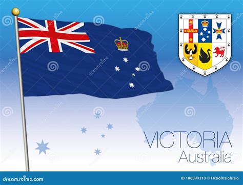 Victoria, Flag of the State and Territory, Australia Stock Vector ...