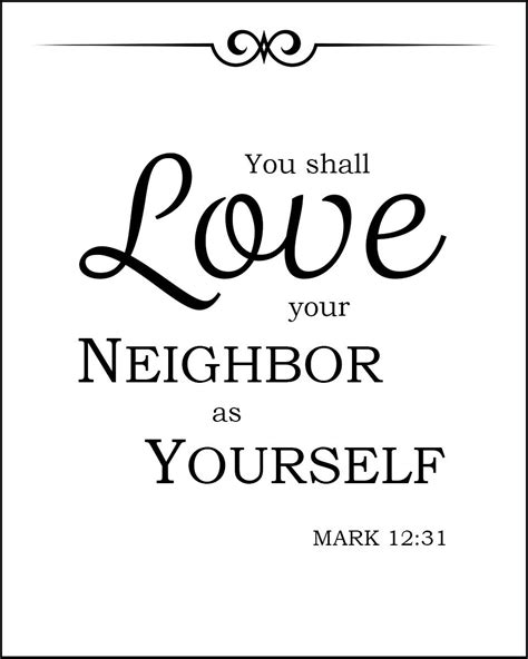 Mark 12:31 Love Your Neighbor as Yourself - Free Bible Art Downloads ...