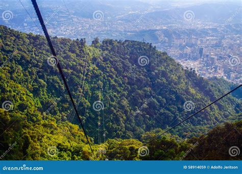 Cable car stock image. Image of national, lagunazo, park - 58914059