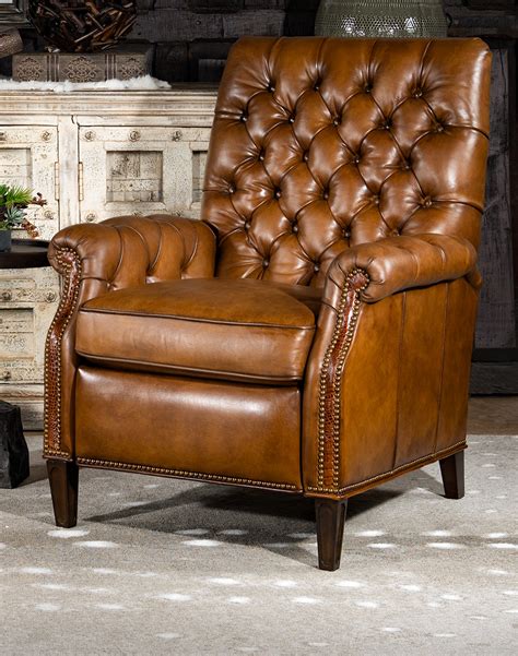 Alamosa Leather Recliner | Button Tufted Back | Comfortable | High ...