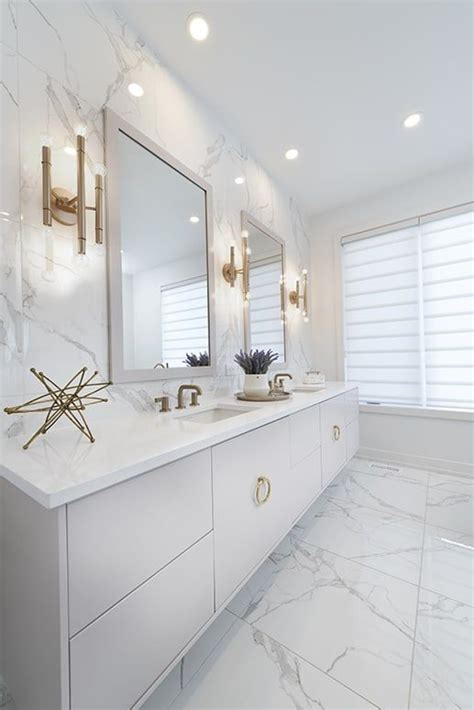 Bathroom Gallery: CHEO Dream Home White Bathroom Marble-Effect Tile ...