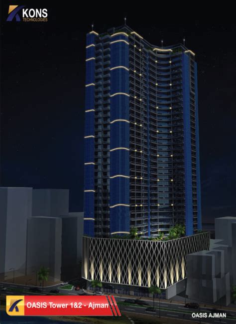 OASIS Tower 1&2 Ajman – KONZ Best lighting