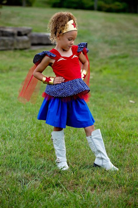 Little Girls Wonder Woman Costume, Superhero Birthday Outfit, Toddlers ...