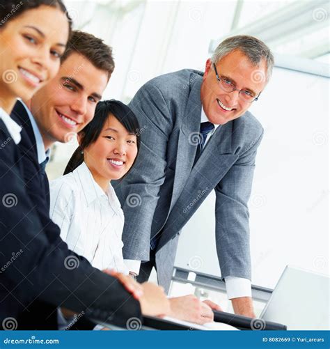 Happy Business People in a Meeting Stock Image - Image of board, people ...