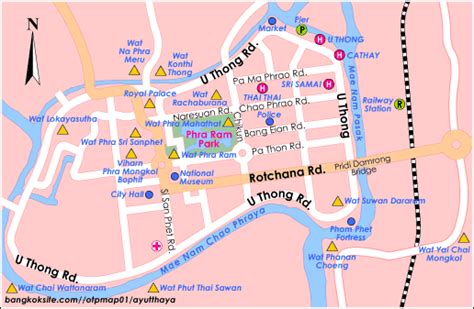 Map of Ayutthaya City