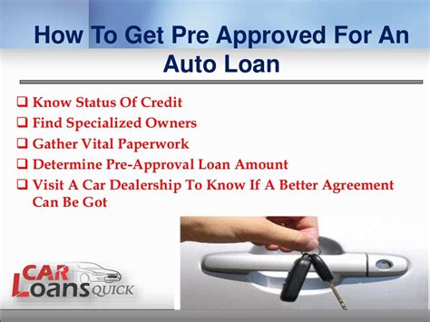 How to get pre approved for an auto loan online