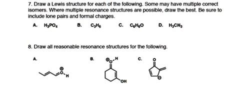 SOLVED: Draw a Lewis structure for each of the following. Some may have ...