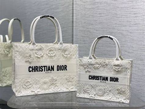 three size Dior embroidered magazine booktote cabin handbag lightweight ...