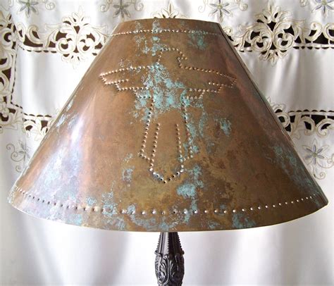 Vintage Copper Lamp Shade Thunderbird Hand by CynthiasAttic