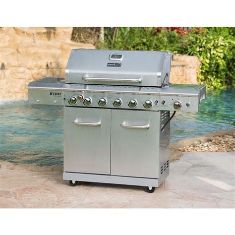 Nexgrill Deluxe 6-Burner Propane Gas Grill in Stainless Steel with Cer ...