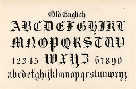 Free Photo | Old english calligraphy fonts from draughtsman's alphabets ...