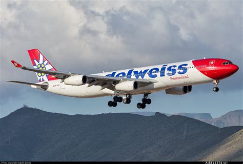 Edelweiss Air Airbus A340 HB-JMG (photo 5241) | Airfleets aviation