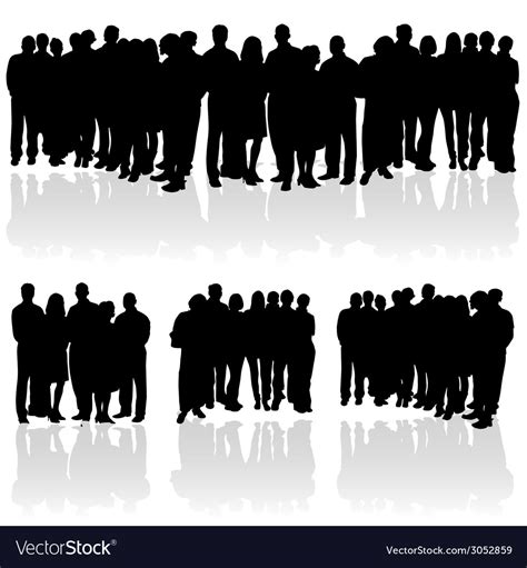 People group silhouette Royalty Free Vector Image