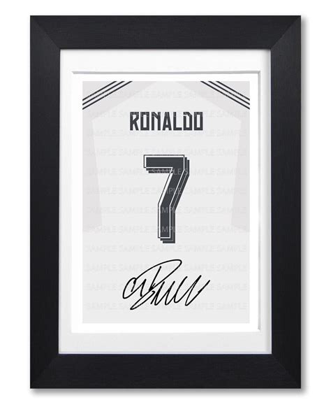 CRISTIANO RONALDO REAL MADRID SIGNED POSTER PRINT PHOTO AUTOGRAPH SHIRT ...