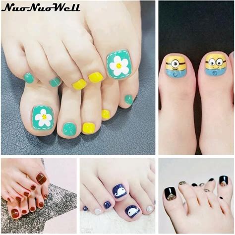 Toe Nail Art Stickers Foils Polish Nail Decals Patch DIY Decal Full ...