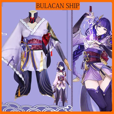 Genshin Impact Raiden Shogun Character Cosplay Costume Outfits for ...