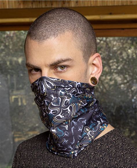 Psychedelic Festival Neck Gaiter Bandana Snood Face Mask Tube Scarf