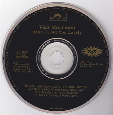 Van Morrison – Have I Told You Lately (1989, CD) - Discogs