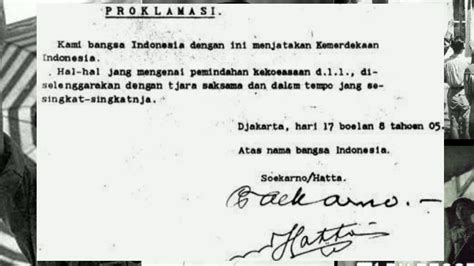 Teks PROKLAMASI asli + suara asli Dari I.R Soekarno [TGL:17 Agustus ...