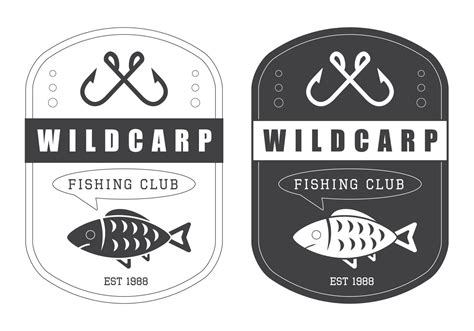 Set of vintage hunting and fishing vector logo 12330474 Vector Art at ...