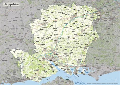 Hampshire County Boundary Map - Beulah Sallyann