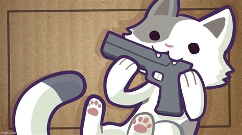 Cat Holding Gun Meme