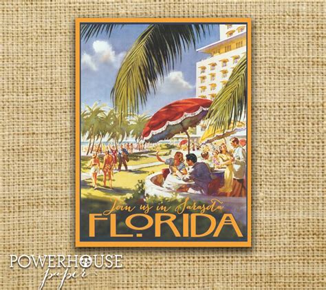 Florida Vintage Postcard Save the Date