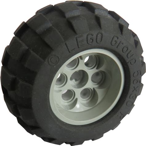 LEGO Wheel 49.6 x 28 VR with Tyre 56 x 30 R Balloon (6595) | Brick Owl ...