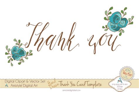 Thank You-Peach Rose-Card Template ~ Card Templates on Creative Market