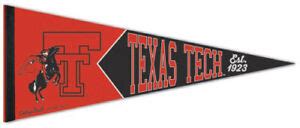 TEXAS TECH RED RAIDERS Retro-1980s-Style NCAA Premium Felt Collectors ...