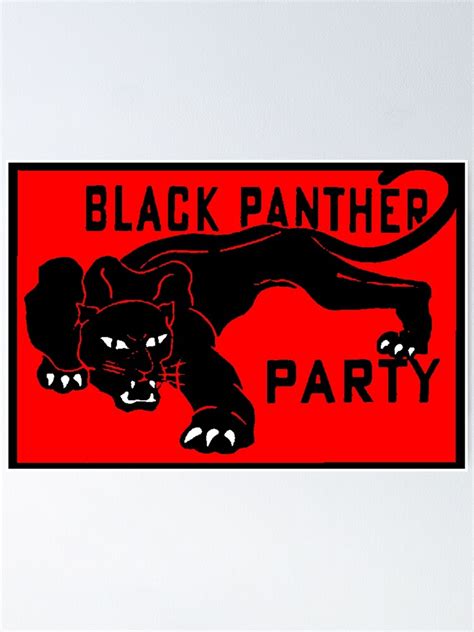 "THE BLACK PANTHER PARTY" Poster by IMPACTEES | Redbubble