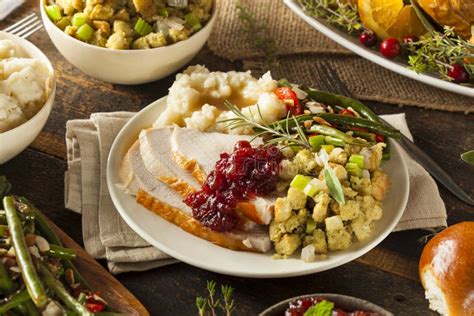 Homemade Thanksgiving Turkey on a Plate Stock Photo - Image of food ...