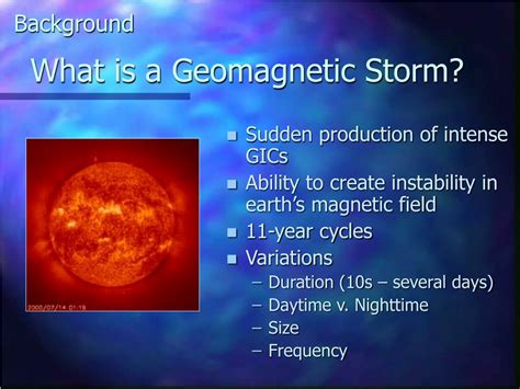 PPT - The Effects of Geomagnetic Storms on Power Systems PowerPoint ...