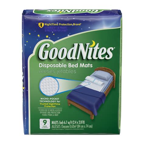 GoodNites Disposable Bed Pads for Nighttime Bedwetting, Non-Slip ...