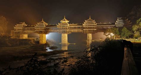 #Chengyang #Bridge, #China | 屋根付き橋, 美しい風景, 旅