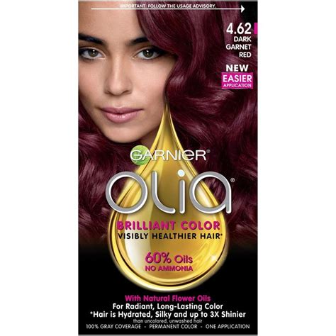 Garnier Olia Brilliant Color - 4.62 Dark Garnet Red | Garnier olia ...