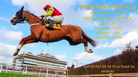 Cheltenham Gold Cup Festival 2020 - Price List - Blue Line Taxis