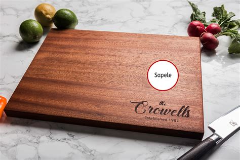 Cutting Board Personalized - Minimalist Custom Engraved Cutting Board