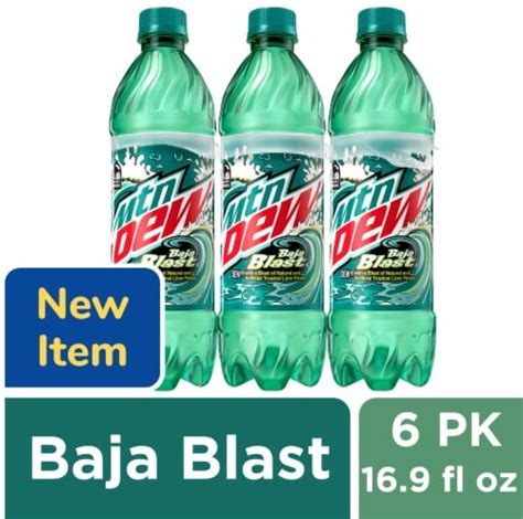 Mountain Dew® Baja Blast Soda Bottles, 6 bottles / 16.9 fl oz - Fred Meyer