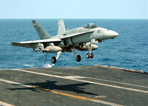 File:US Navy 051202-N-3488C-026 An F-A-18C Hornet assigned to the ...