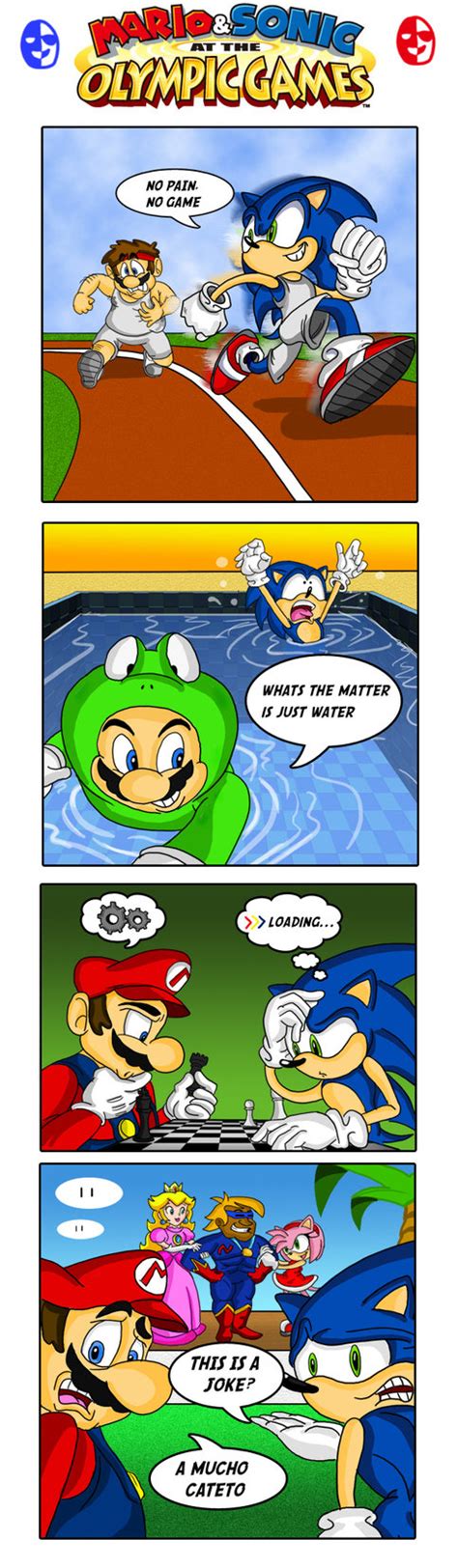 sonic the hedgehog comic strip is shown in two separate panels, one ...