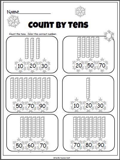 Counting By Tens Worksheets