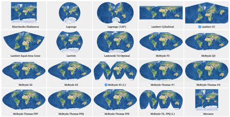 An incomplete list of map projections : r/MapPorn