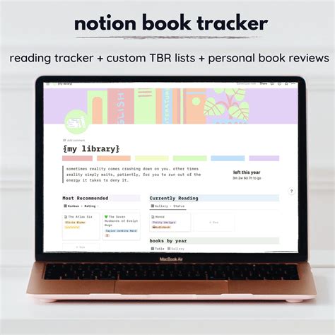 Book Tracker Notion Template Notion Bookshelf Notion Aesthetic Notion ...