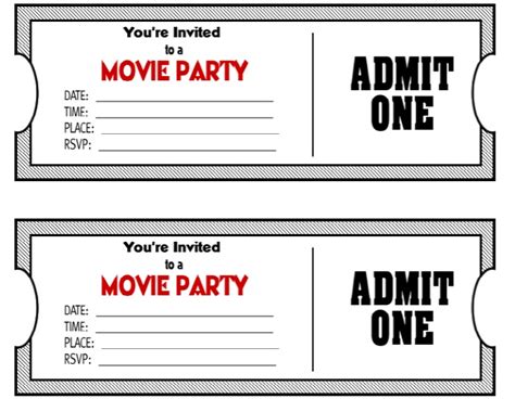 50+ Free Raffle & Movie Ticket Templates - TemplateHub