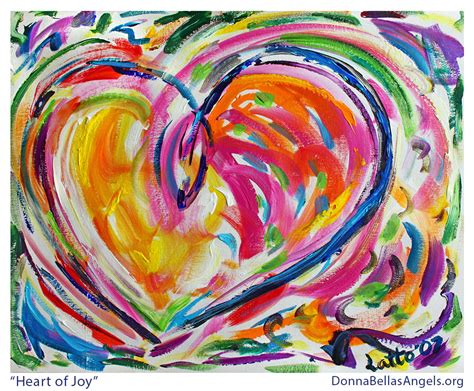 Heart of Joy Painting Inspirational Art - DonnaBellas Angels