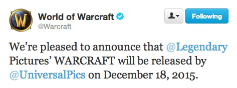 WARCRAFT Gets Release Date – December 18th, 2015 | Liberty Films