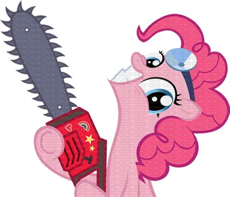 pinkie pie creepypasta, mlp , pony , chainsaw - Free PNG - PicMix